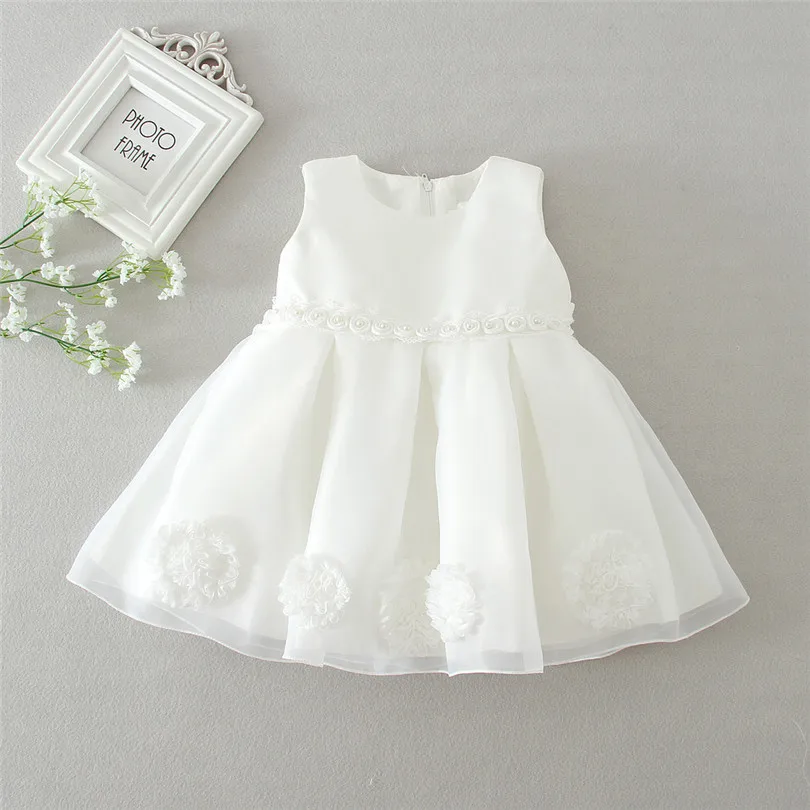 Baby Dress Flower Girl Baptism Christening Gowns 1st Birthday Party Wedding Princess Kids Dresses For Girls | Детская одежда и