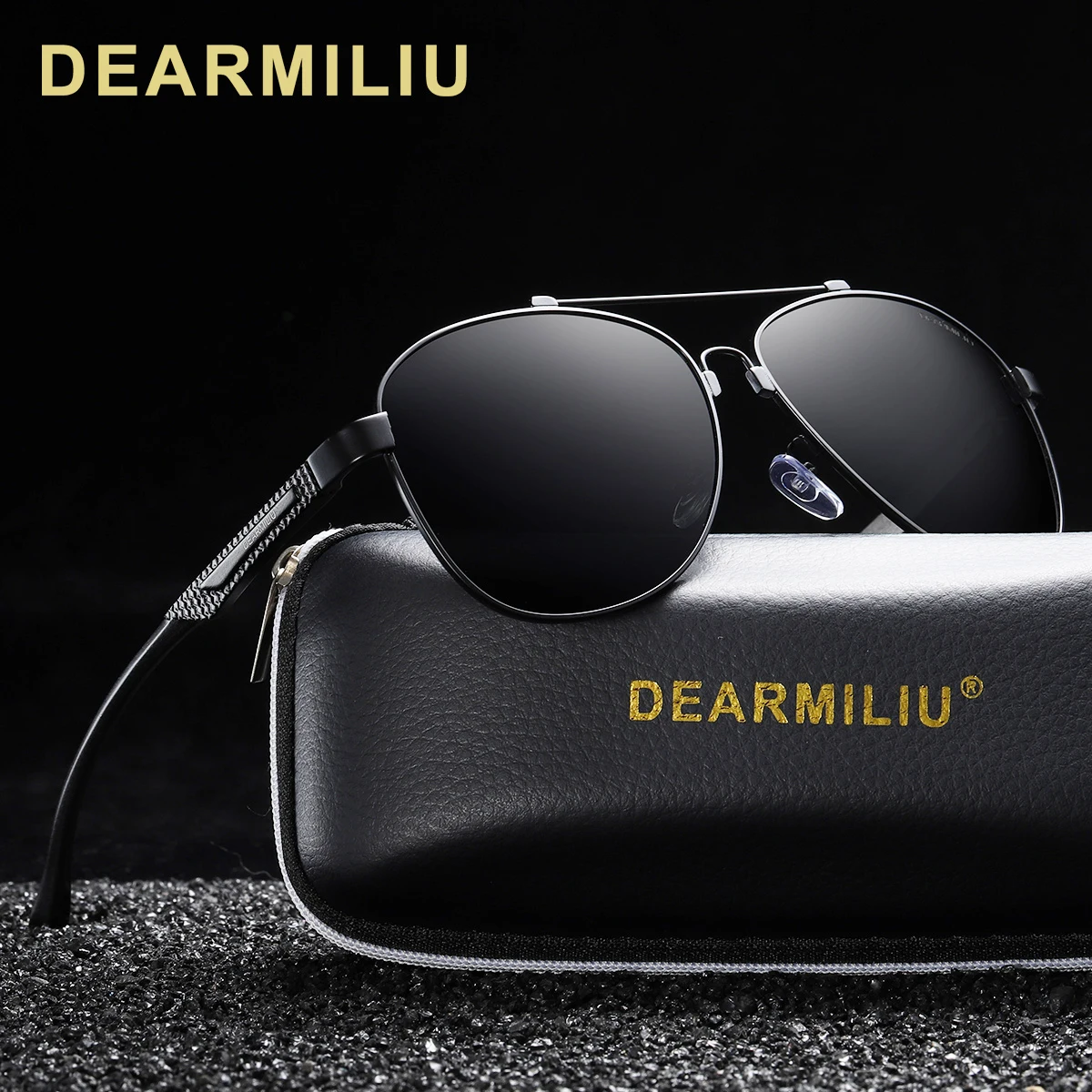 DEARMILIU, Брендовые мужские солнцезащитные очки из алюминия, поляризационные, UV400, зеркальные, мужские солнцезащитные очки для женщин и мужчин