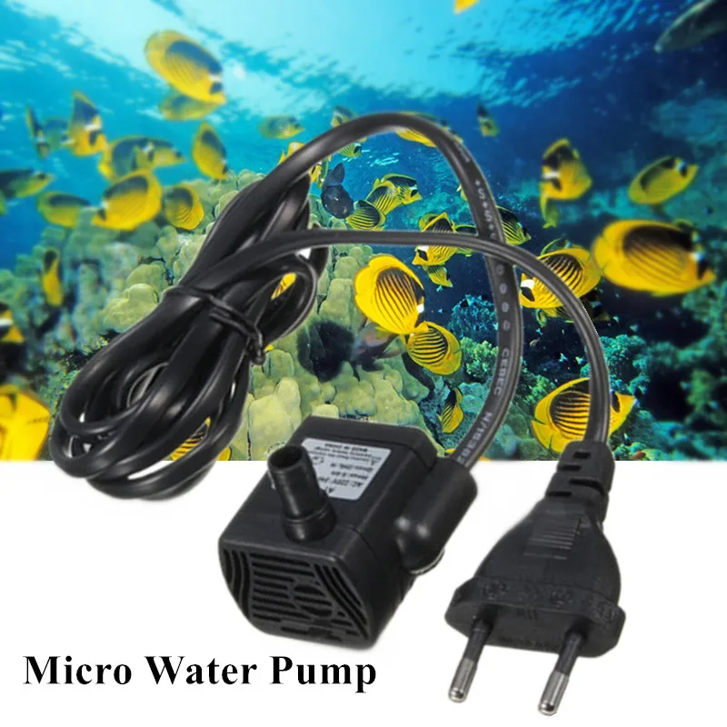 

3W Professional Fish Tanks Small Fountains Aquarium Low Noise Engineering Plastics Vertical Side Micro Water Pump