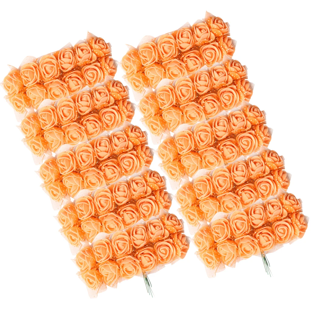 144 шт. искусственная миниатюра цветок розы из пены Свадебный букет невесты для