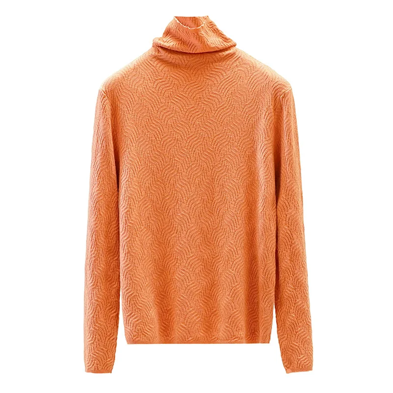 Женский свитер с воротником-хомутом HLBCBG черно-белый пуловер длинными рукавами