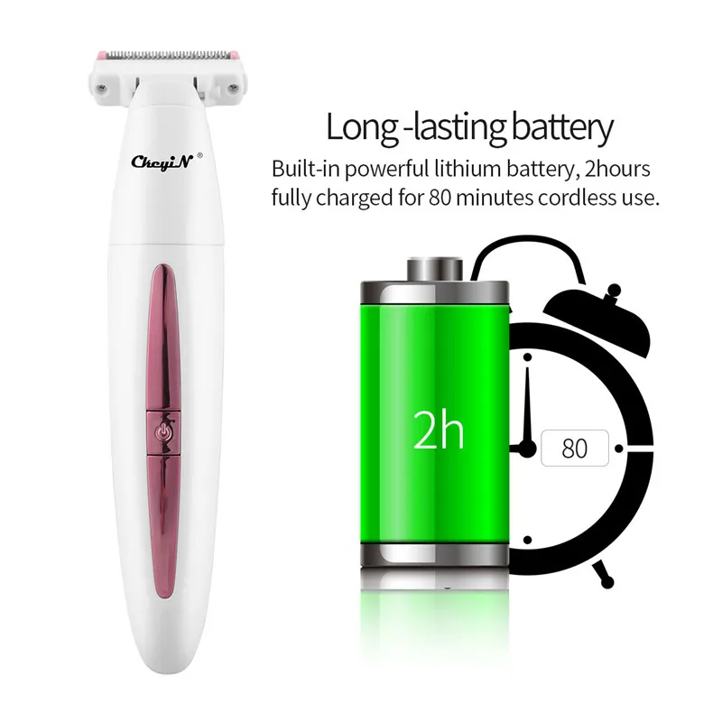 CkeyiN Водонепроницаемая электрическая бритва Женская Женский Триммер для волос с