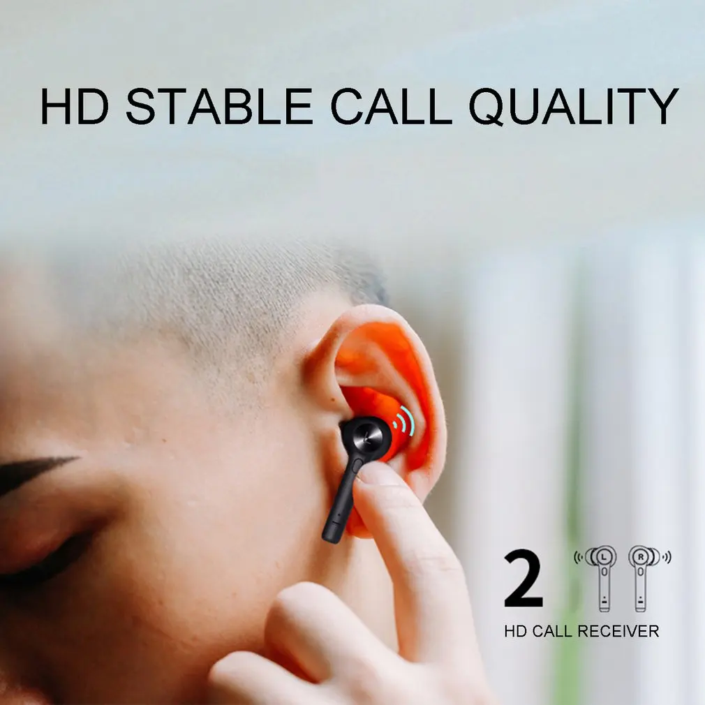 

HI 5.0 Wireless Tws Earbuds Bluetooth Earphone Stereo Sport Earbuds Wireless Headset With Charging Box Built-In Microphone