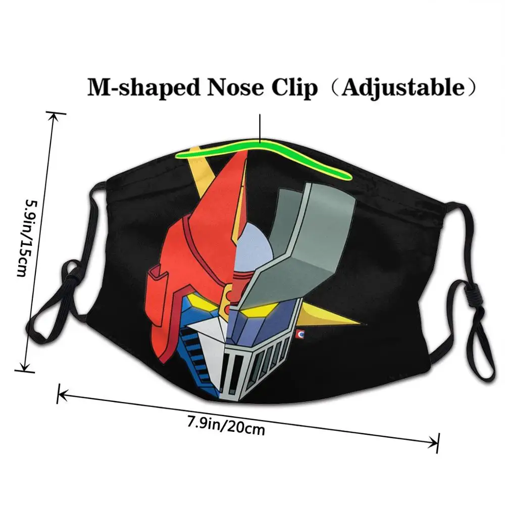 Voltes V Mazinger Z DIY маска для рта детей многоразовая с забавным дизайном | Аксессуары
