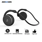 Bluetooth-наушники Arikasen, спортивный MP3-плеер, гарнитура, FM-радио, Расширенная память, беспроводные наушники, Bluetooth-наушники с микрофоном