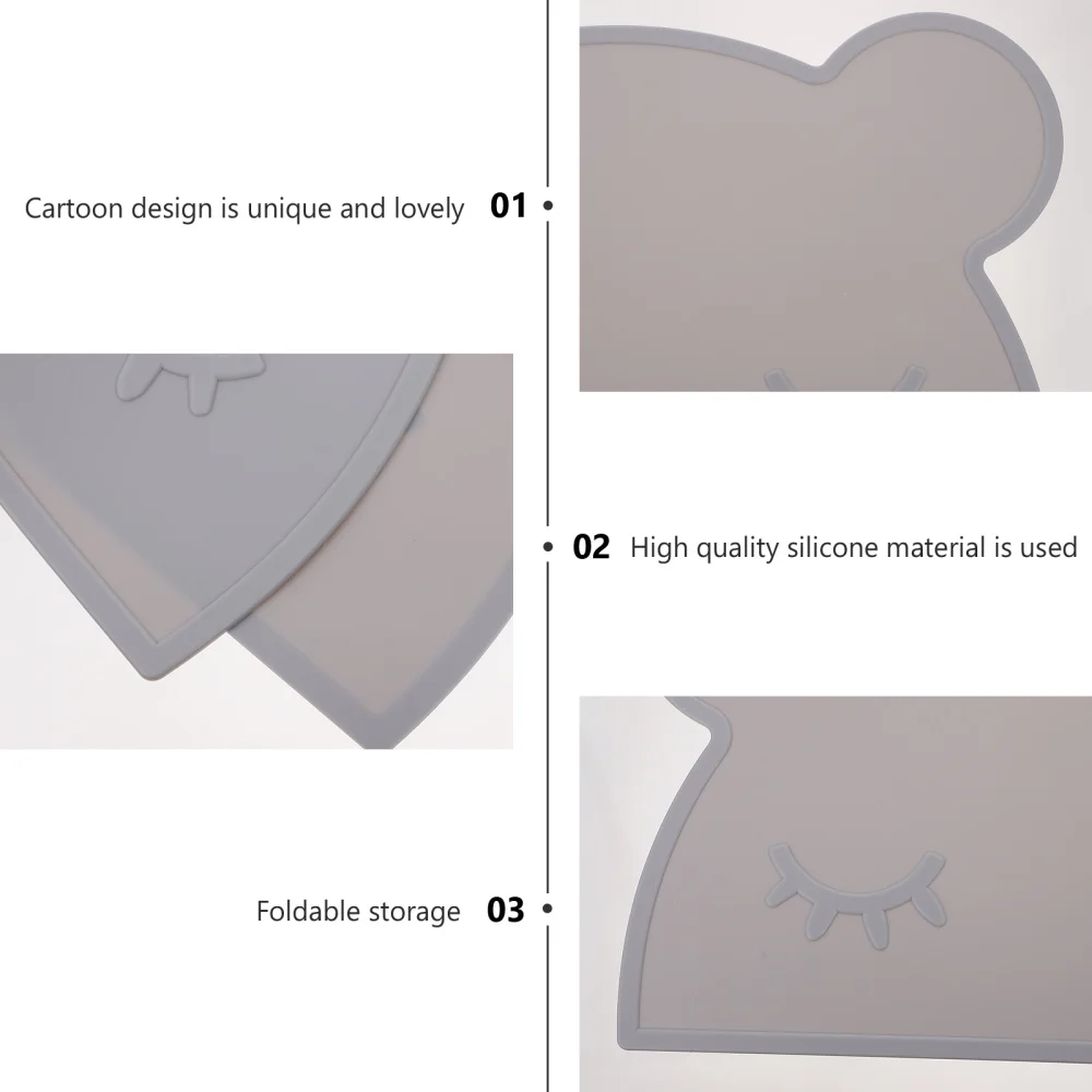 

Baby Placemat Kids Non-Slip Eating Feeding Table Mat Silicone Dining Mat