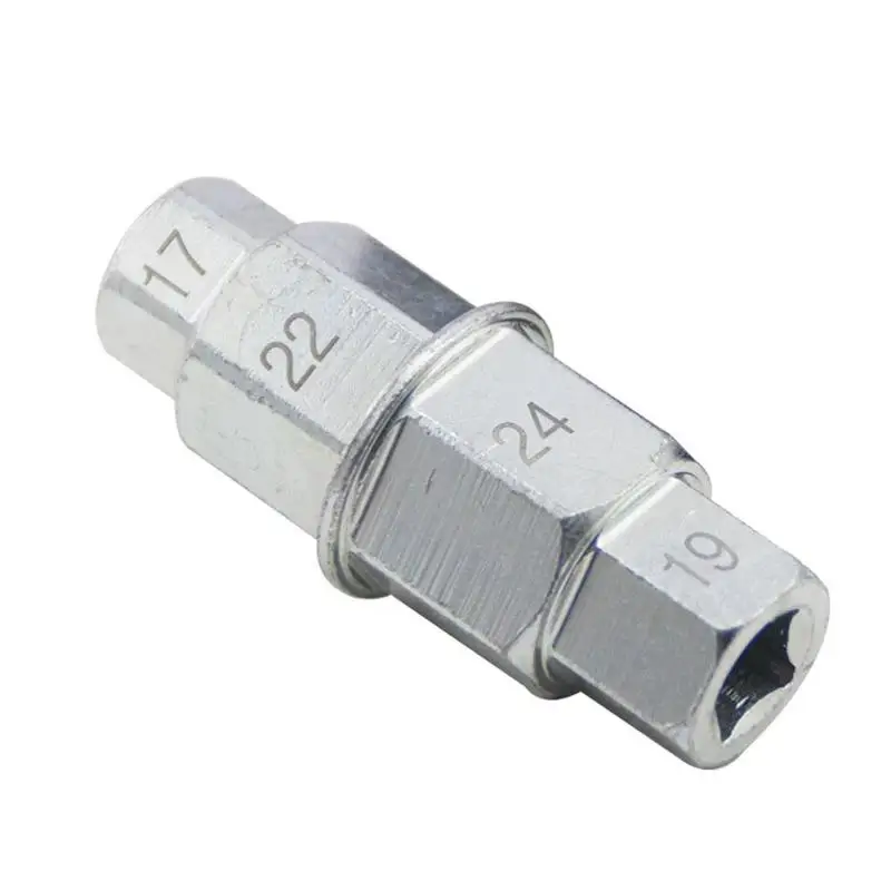 

Motorcycle Front Wheel 17 19 22 24mm Hub Axle Allen Spindle Driver Tool Wrench Black Silver