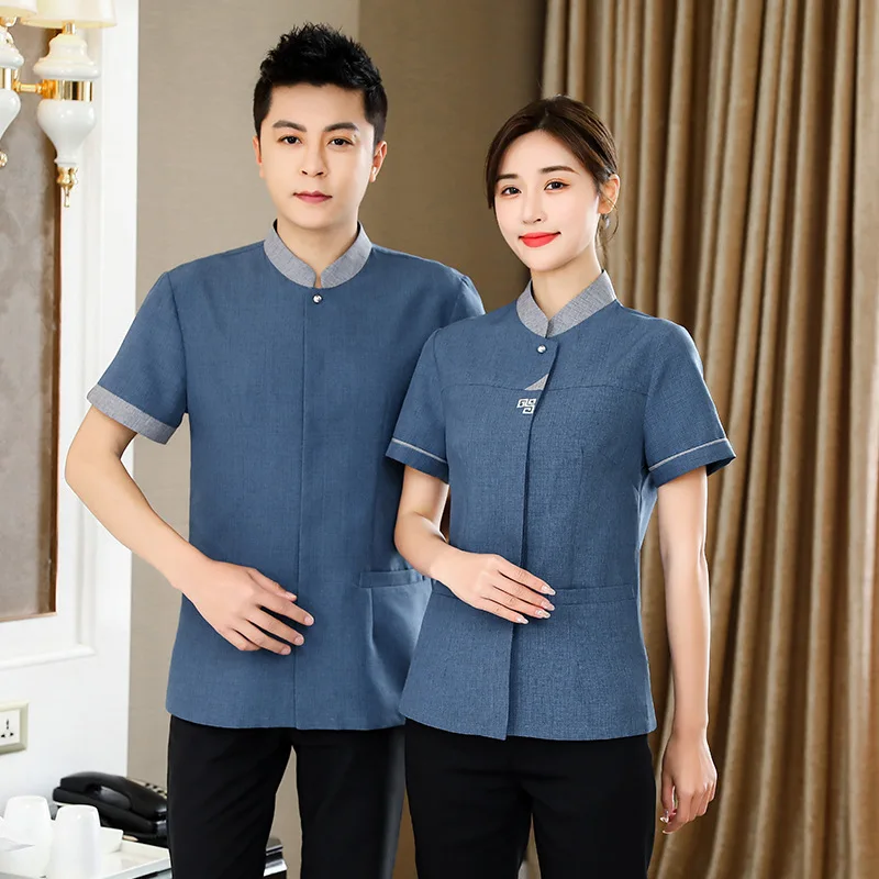

Cleaning Work Short Sleeve Spring Women Hotel Room Attendant Property Hotel Floor Cleaning