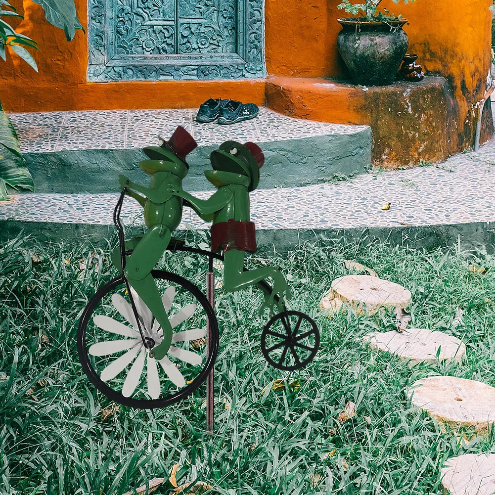 

Для езды на мотоцикле, ветровой Спиннер, для двора, металлическая стойка, искусственное украшение, креативное украшение, скульптура ручной ...