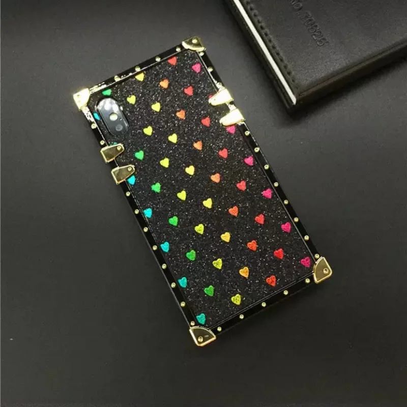 

Luxury Shiny Square Bee Phone Case For Samsung Galaxy A72 M31 M21 M11 A01 A11 A31 A51 A71 A81 A91 A21s Shockproof Back Cover