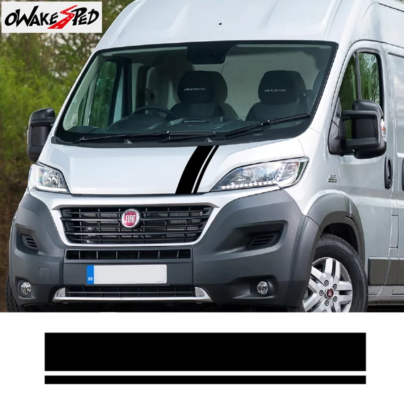 Наклейки на капот автомобиля спортивные полосы декоративные наклейки крышку