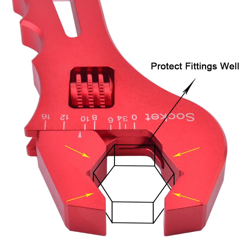 V байонетный Регулируемый Алюминиевый ключ для масляного шланга штуцер гаечный AN
