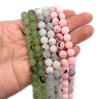 natural stone crystal beads prehnite powder opel black crystal jewelry accessories diy making necklace bracelet supplies gifts