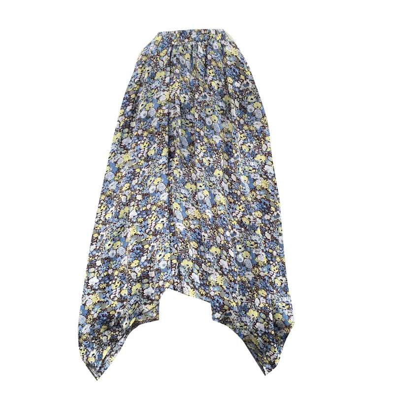 

Floral Half-length Skirt Women's Summer Dress 2021 New Seaside Holiday Style Chiffon Irregular Long Skirt DK220