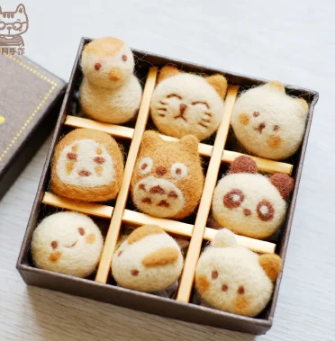 Набор для рукоделия из шерсти и войлока с изображением милого пищевого