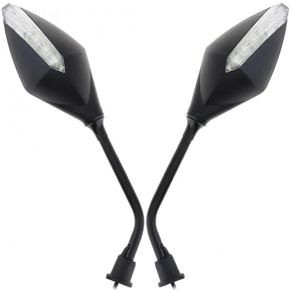 2 шт. 9 18 в 52 Вт черный мотоцикл светодиодный поворотники зеркало заднего вида