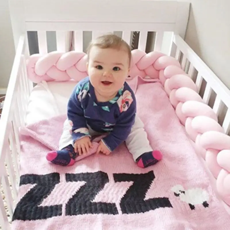 Защита на Кроватку Новорожденного детская кроватка бампер завязанный Плетеный