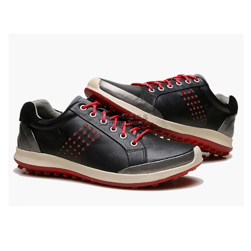 

Brand Golf Shoes for Men Genuine Leather Classic Men Walking Sport Sneakers Black Leather Golf Trianers Men