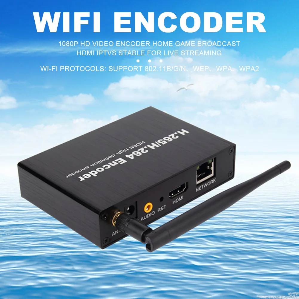 

1080P HD Portable For Live Streaming Iptvs Easy Install Video Encoder Home Game Broadcast Universal Audio Stable WIFI