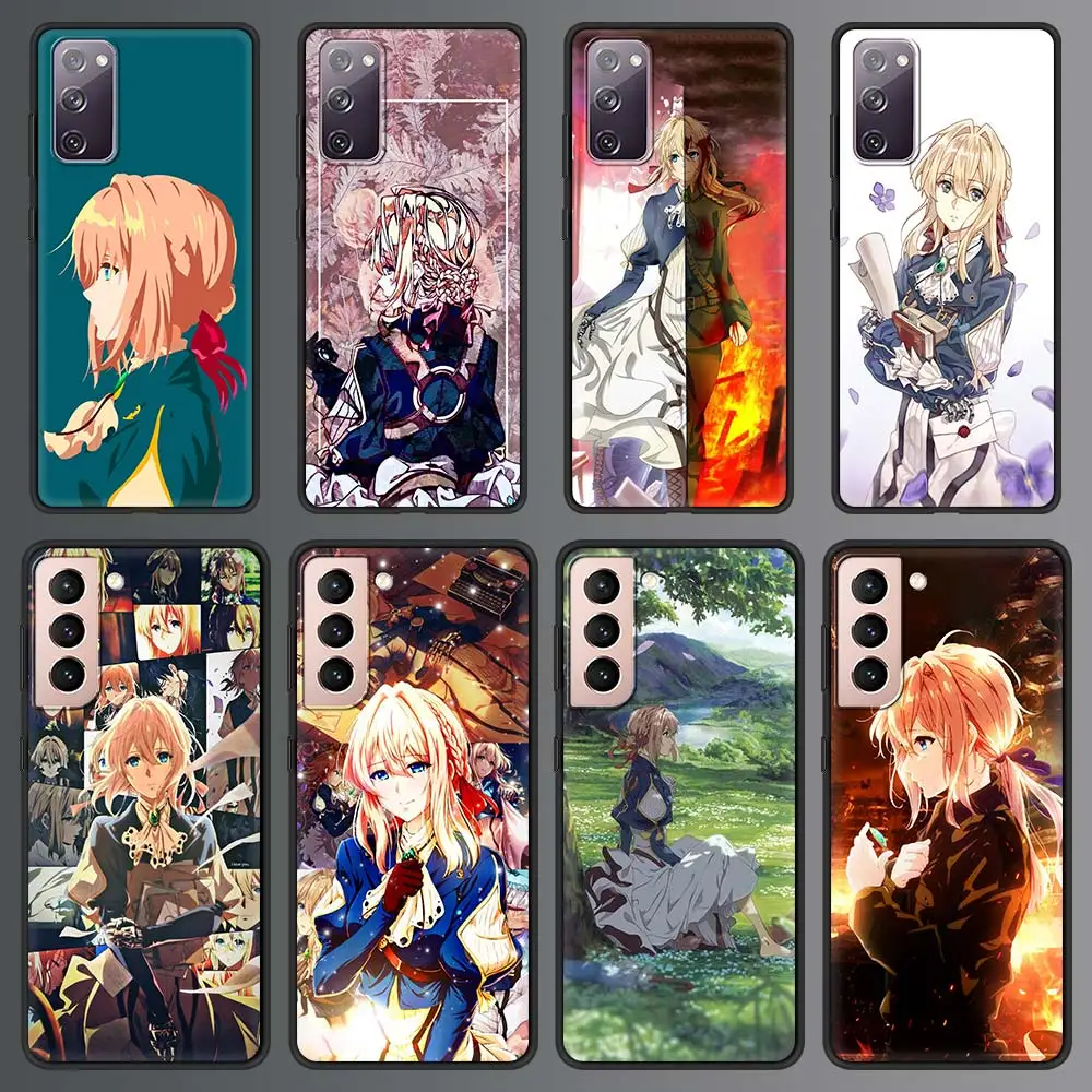 

Violet Evergarden Anime Phone Case For Samsung Galaxy S20 FE S21 Ultra S20 S10 S9 Plus S10E S8 Silicone Soft Back Protect Cover