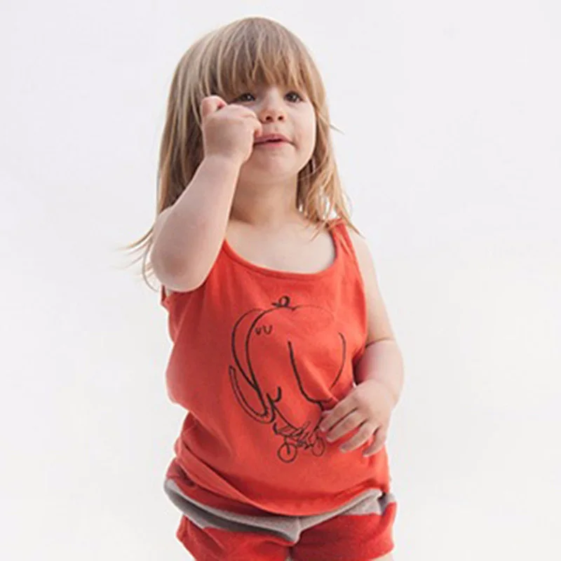 Chifuna/2019 г. Летняя Модная стильная одежда для маленьких девочек и мальчиков топы