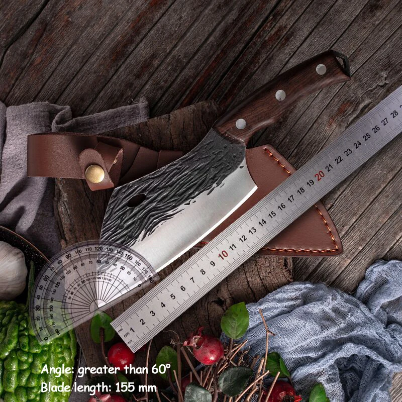 

Chinese Chef Kitchen Knife Handmade Hammer Cleaver Nakiri Gyuto Serbian Butcher Utility Slaughtering Slicing Cutting Knife Tools