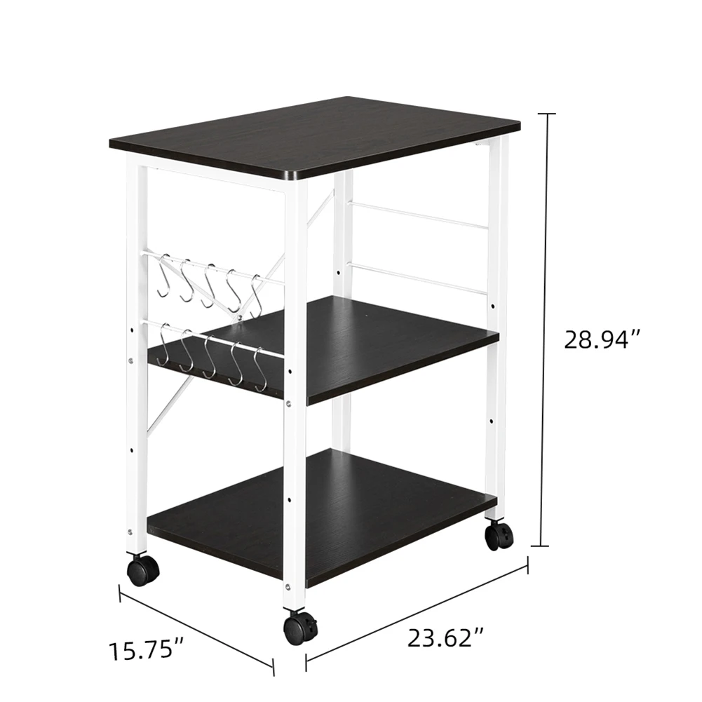 

Baker s Rack 3Tier Kitchen Utility Microwave Oven Stand Storage