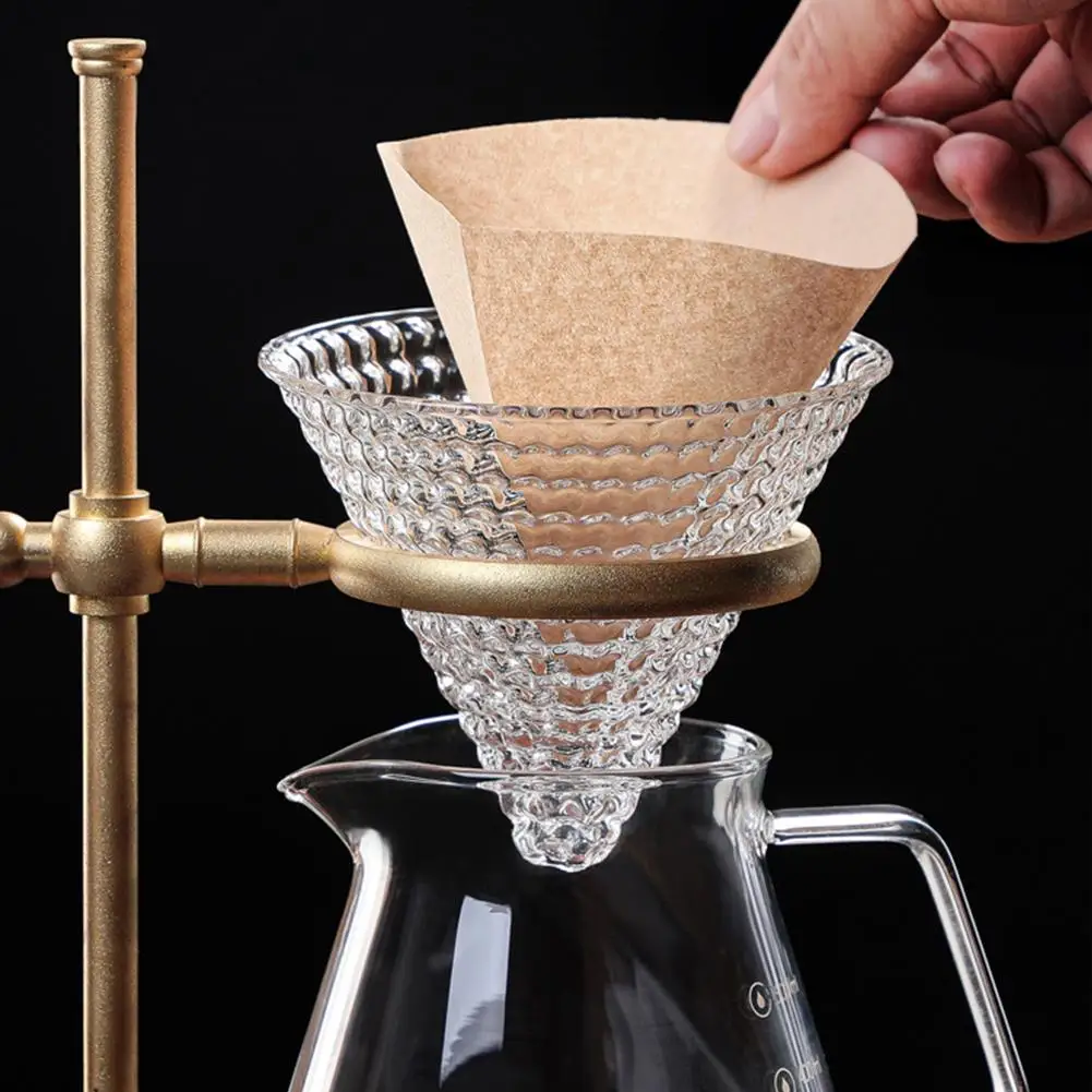 

100 Pieces New Wooden Hand Drip Paper Coffee Filter Coffee Strainer Bag Espresso Tea Infuser Accessories