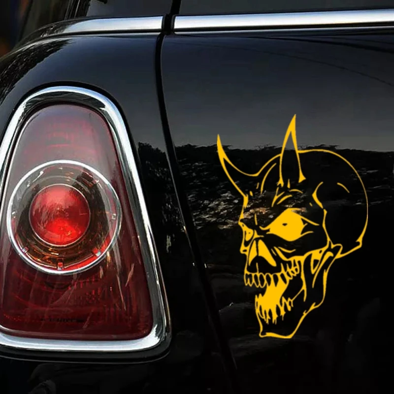 

CK20334# Die-Cut Vinyl Decal Pin on Devil Heads Car Sticker Waterproof Auto Decors on Car Body Bumper Rear Window