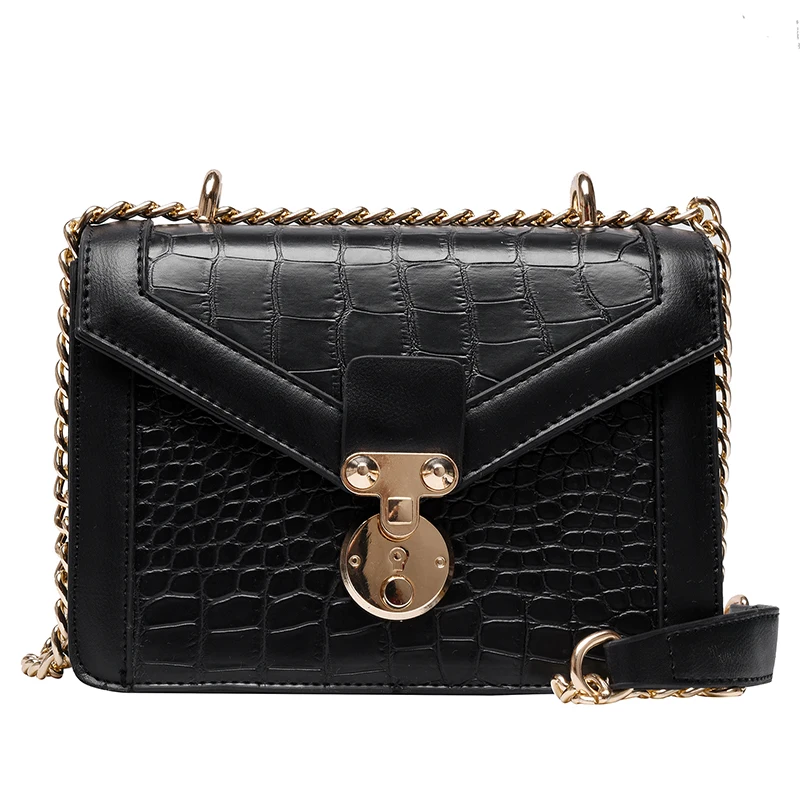 Квадратная сумка Кроссбоди с крокодиловым узором новинка 2020 качественная