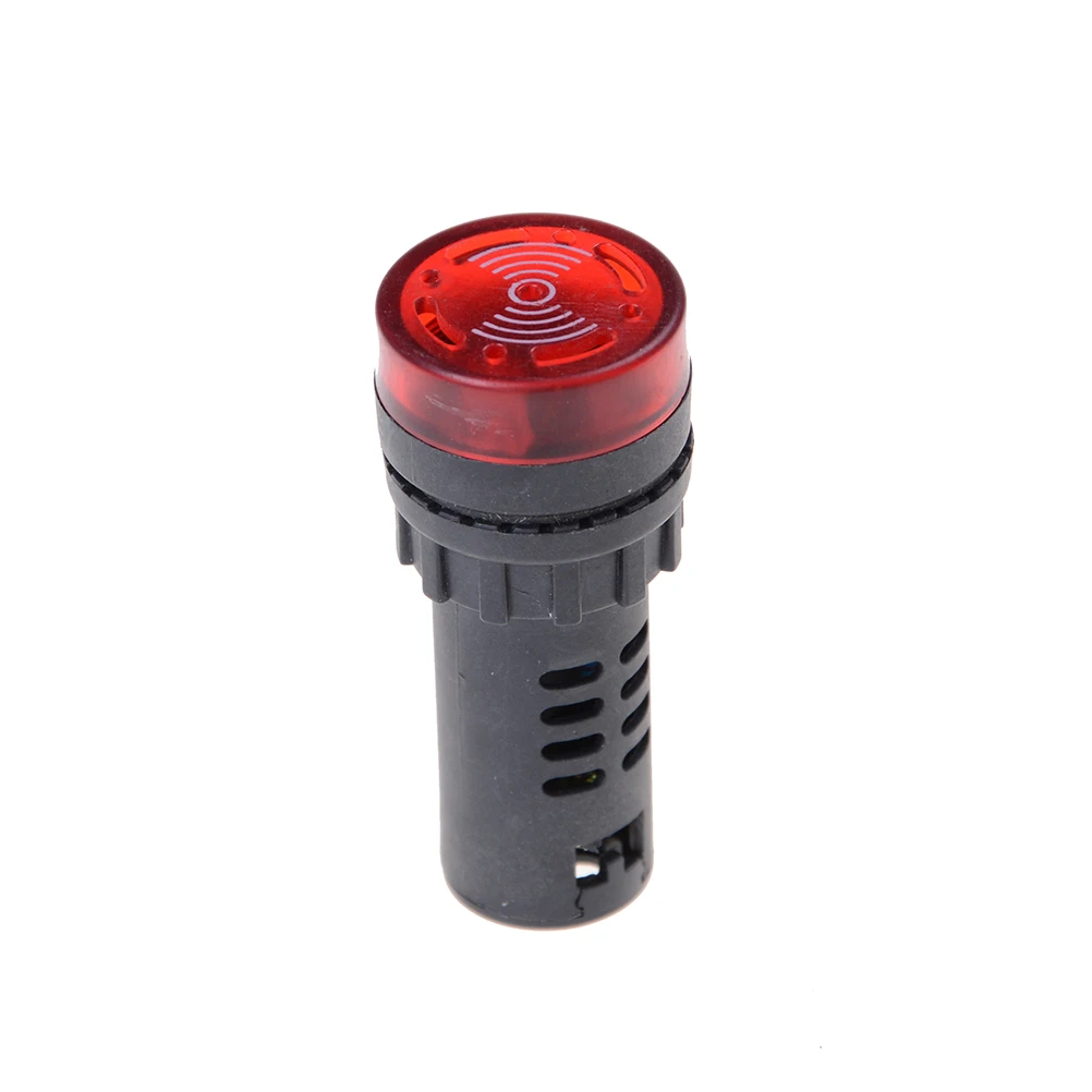 

1 шт. сигнальная лампа 12 В 24 В 220 В Светодиодный 22 мм Индикатор вспышка зуммер светодиодный индикатор
