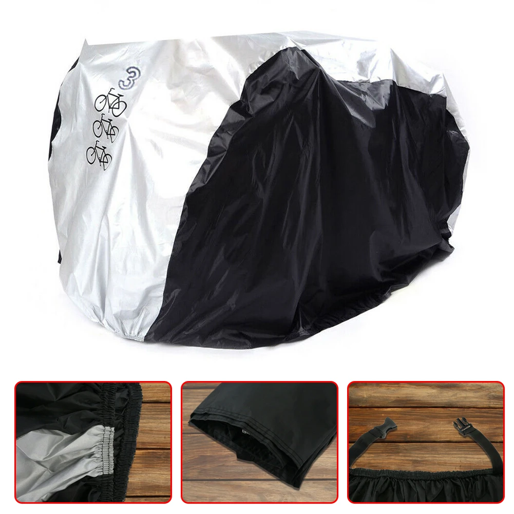 

190t Reverse Side Painted Silver 1/2/3Pcs Bicycle Cover Protection Bicycle Cover Bicycle Cover Rain And Sun Protection Dust