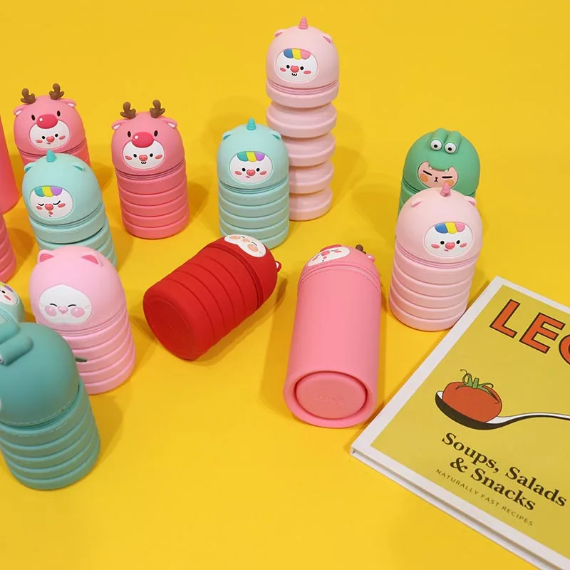 Милый мультяшный единорог канцелярская коробка большая емкость контейнер для