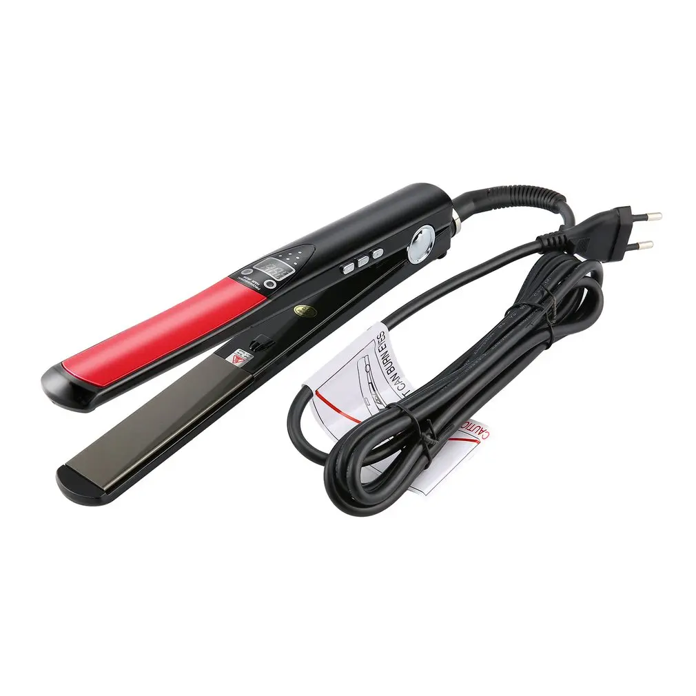

Electric Hair Straightener Irons Digital LCD Display Titanium Plates Flat Iron Ceramic Straightening Irons Styling Tools EU Plug