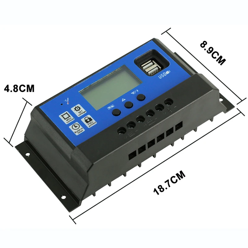 PWM регулятором солнечного заряда контроллер 60A50A40A12V24V Авто DC-DC регулятор с