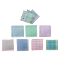 10 pcs classic handkerchiefs plaid pocket square hankies gift set 28x29cm