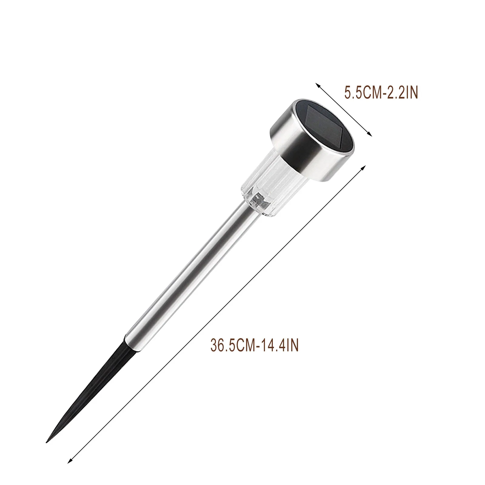 

Garden Decor 12pc Stainless Steel Solar Small Tube Light Mini Solar Ground Plug Light Garden Decoraion Outdoor Light