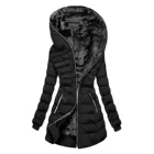 Модная женская съемная верхняя одежда с капюшоном, женское теплое пальто, Длинная тонкая куртка с подкладкой, зимняя плотная теплая куртка для женщин