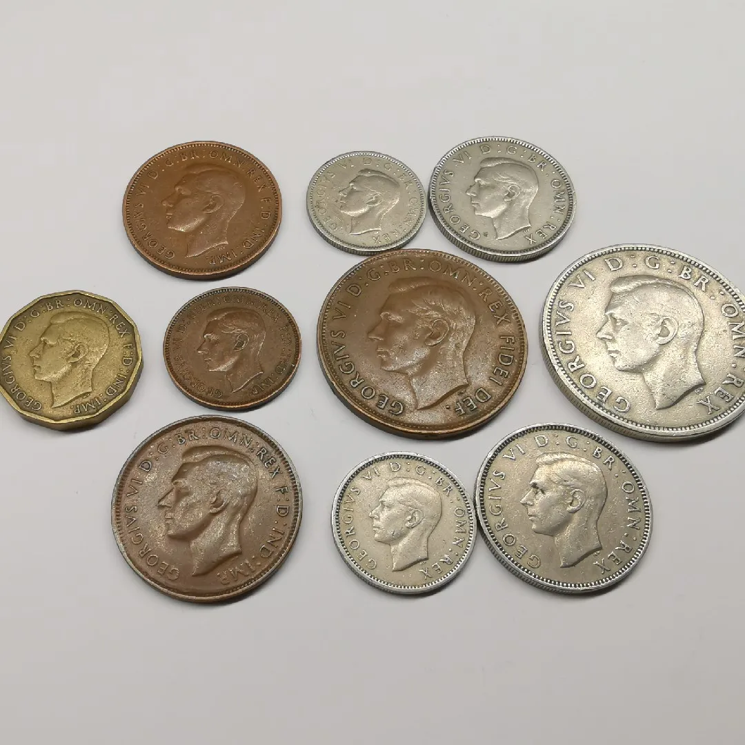 Набор из 10 шт. монеты Великобритании и Австралии король Джордж издание VI Европа