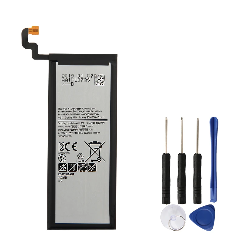 

Original Replacement Battery EB-BN920ABA For Samsung GALAXY Note 5 SM-N9208 N9208 N9200 N920t N920c Note5 EB-BN920ABE
