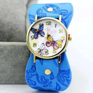 Часы наручные Shsby женские с кожаным ремешком, с принтом, с широким ремешком, Разноцветные Повседневные, подарок для девушек