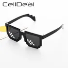 Солнцезащитные очки CellDeal мужскиеженские, 8 бит, кодирование пикселей, туг, очки-мозаика, модные, крутые, для вечерние, смешные, винтажные, с защитой от ультрафиолета