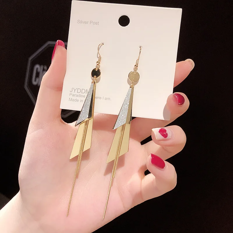 

2021 New Exaggerated Tassel Dangle Earrings Women's Long Geometric Boho Woman Earring Jewellery Wholesale