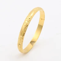 double heart design classic bangle yellow gold filled beautiful womens bracelet gift