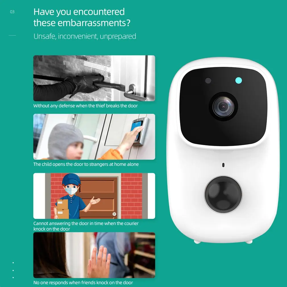 

Wifi Camera Battery Powered Outdoor Wireless Security IP Camera Surveillance Weatherproof PIR Alarm Record Audio
