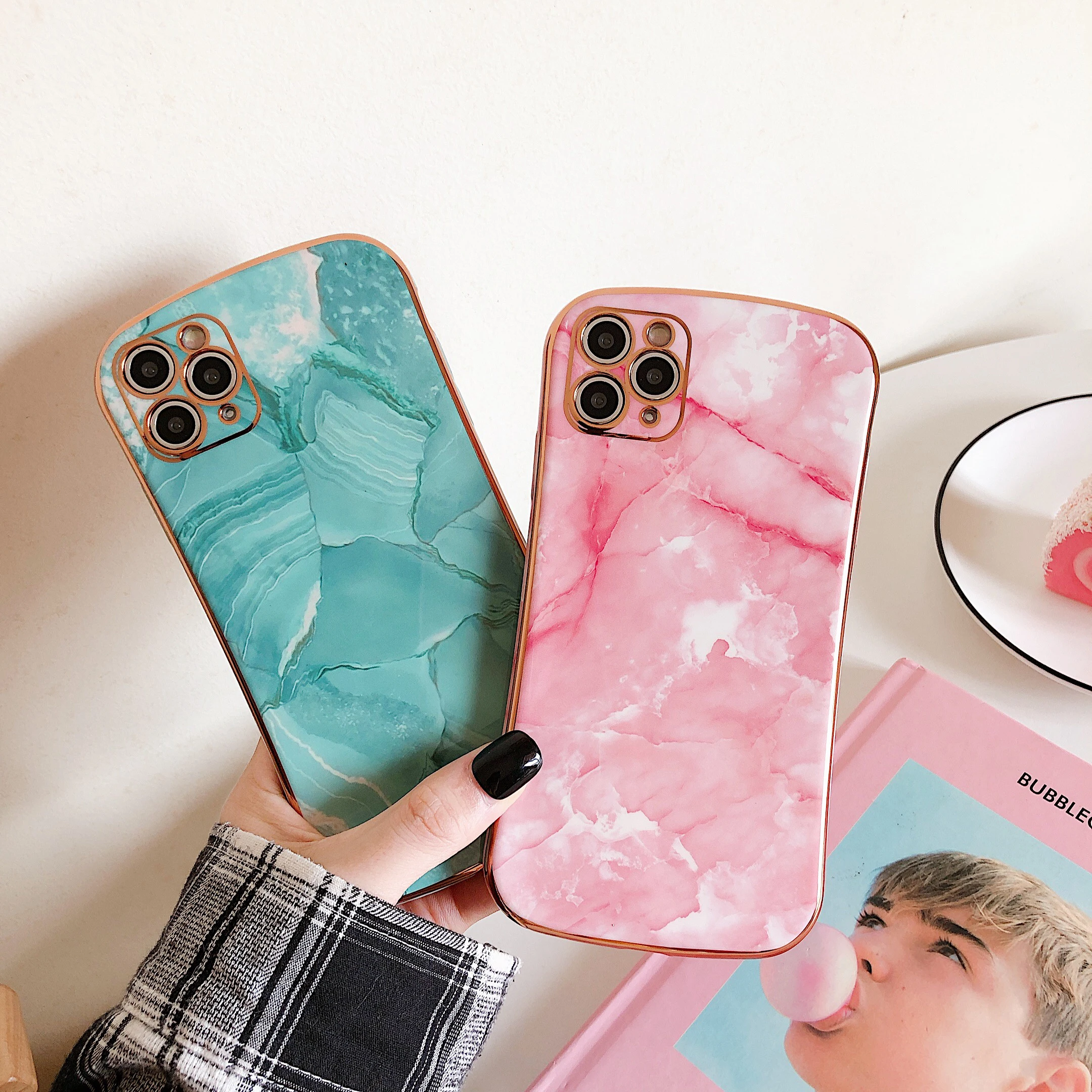

for iPhone 11 Case Luxury Marble Gold Plated Electroplate Fancy Phone Cover for iPhone 11pro max XR XS X 7 8 Plus SE 2020 Cases