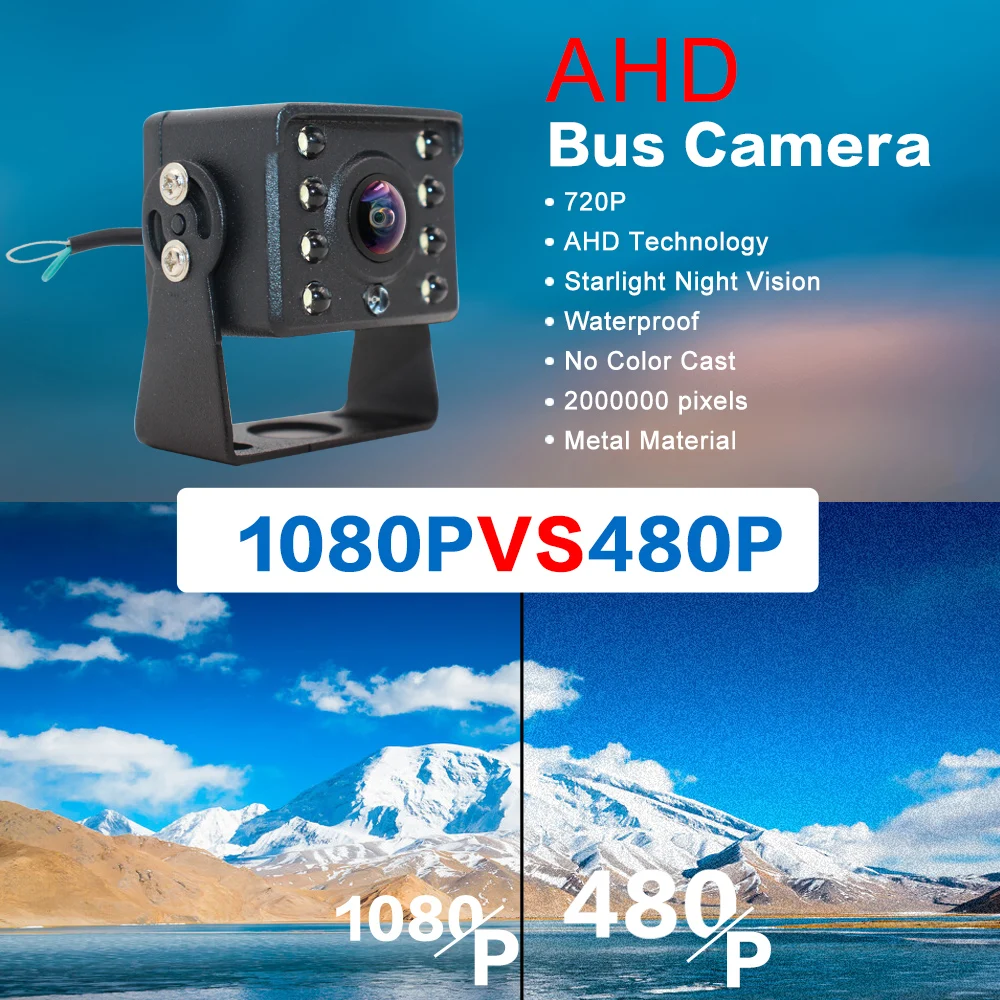 Светодиодный льная камера ночного видения AHD CCD заднего вида HD для грузовиков