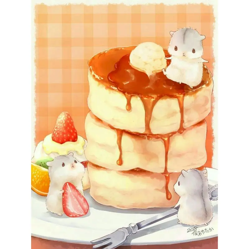 

CHENISTORY Diamond Mosaic Cross Stitch Kit Cartoon Cake Mouse For Kids 5D DIY Diamond Painting Full Drill Square Mosaic