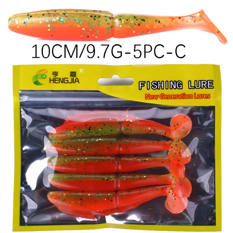 

Fishing Lure 100mm 9.7g Fishing soft lure Wobbler Bass Artificial Bait Odor Attractant Fishing Bait T Tail Isca Artificial