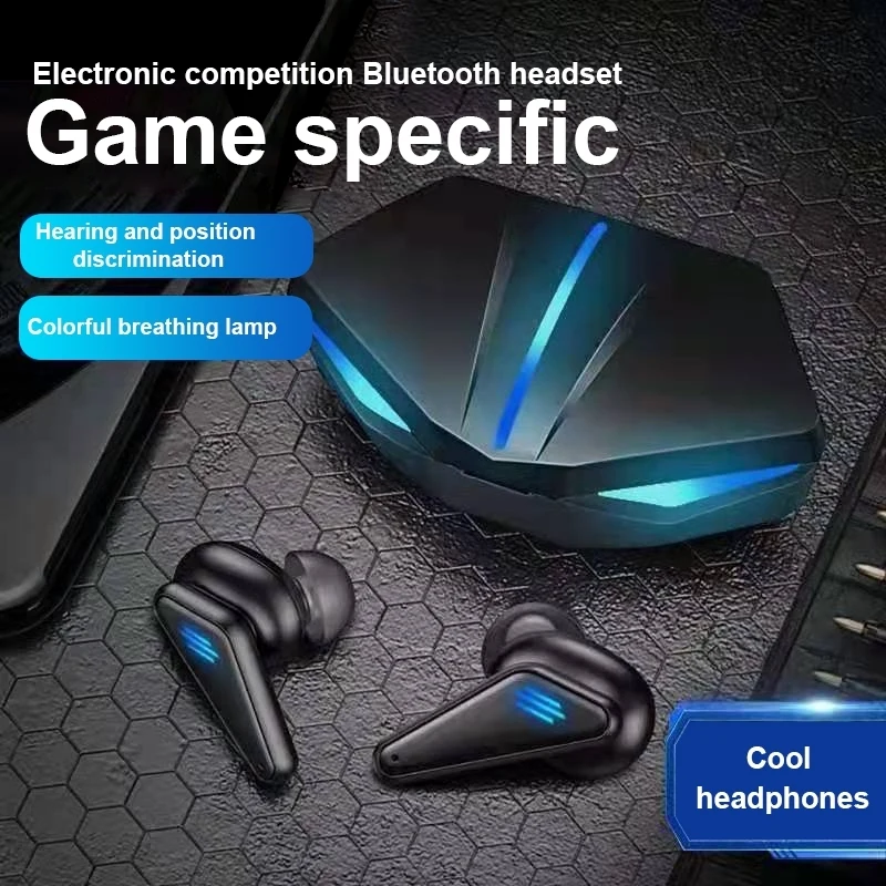 

Gaming Headsets Low Latency TWS Bluetooth Earphone with Mic Bass Audio Sound Positioning PUBG Wireless Headphone